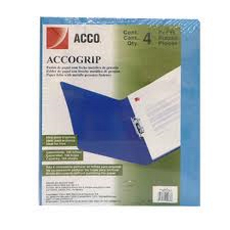 Carpeta porta documentos acco grip t/carta azul claro